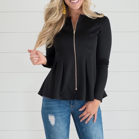 A Dip of Darling Jackets & Blazers - Peplum Blazer